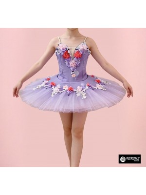 Tutù Danza Bambina Donna Viola Saggio Schiaccianoci Regina Fiori DANC248